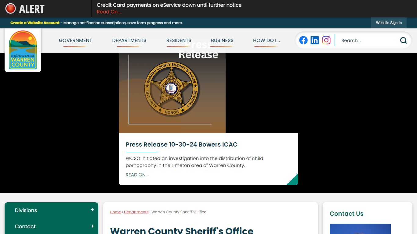 Warren County Sheriff's Office | Warren County, VA